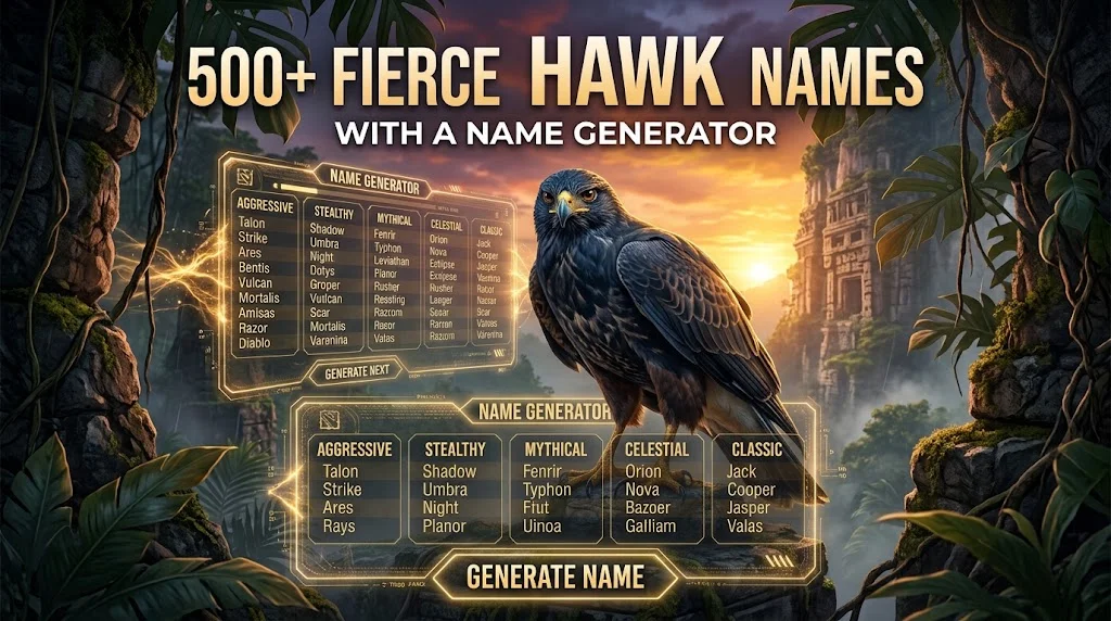 Fierce Hawk Names With a Name Generator