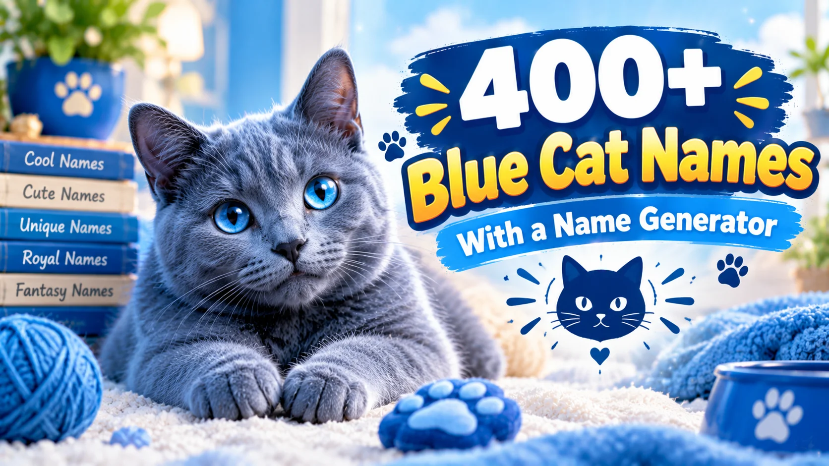 Blue Cat Names With a Name Generator