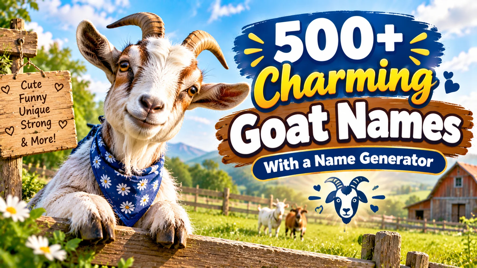 Charming Goat Names With a Name Generator