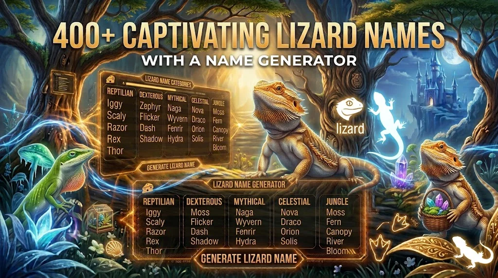 Captivating Lizard Names With a Name Generator