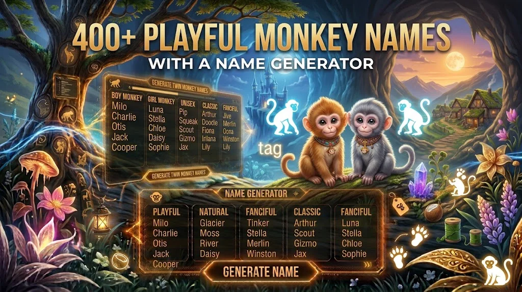 Playful Monkey Names With a Name Generator