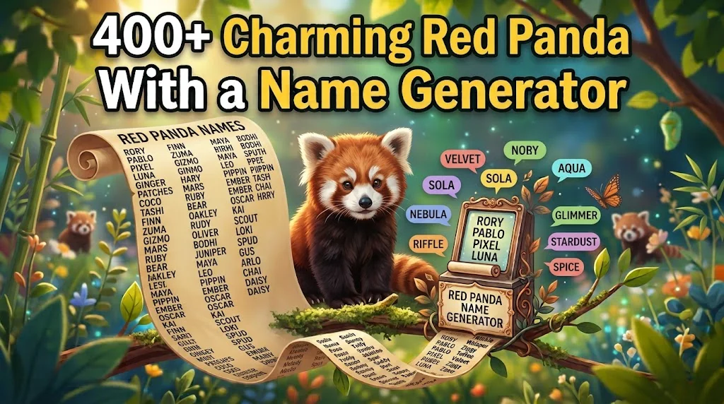 Charming Red Panda Names With Name Generator
